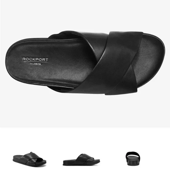 Rockport Women's Black Slide Sandals - Picture 2 of 9